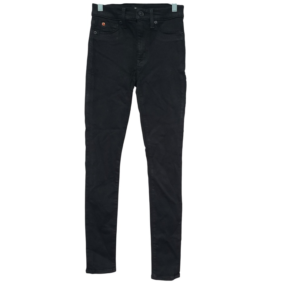 Hudson Barbara High Waist Super Skinny Jeans Black WH407TEN Size 25